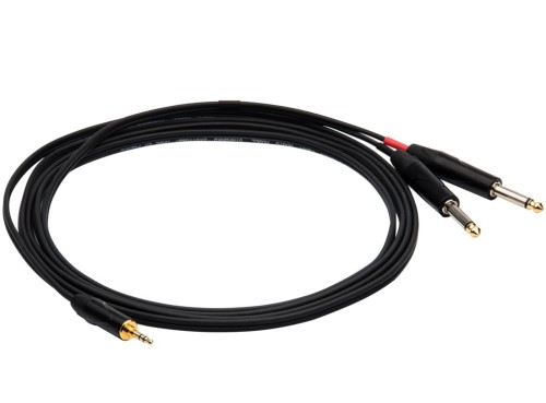 Kabel audio Red’s Music AU1710BX – mini Jack stereo 3,5 mm / 2 x Jack mono 6,3 mm – 1 m