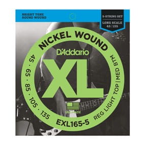 D'addario EXL165-5 45-135 – struny do gitary basowej 5-strunowej