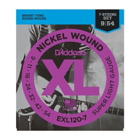 D'addario EXL120-7 09-54 – struny do gitary elektrycznej 7-strunowej