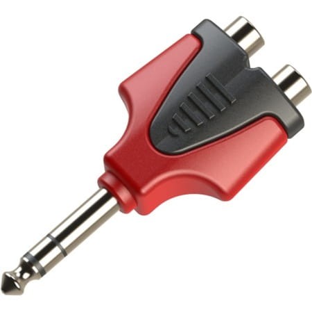 Roxtone RPAN330 - redukcja wtyk Jack 6.3 mm stereo / 2 x Gniazdo RCA