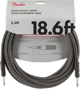 Fender Professional Series 18,6 ft Grey Tweed - kabel instrumentalny 5,5 m
