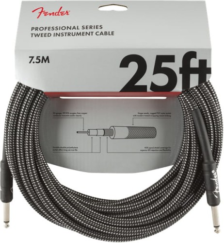 Fender Professional Series 25 ft Gray Tweed - kabel instrumentalny 7,5 m