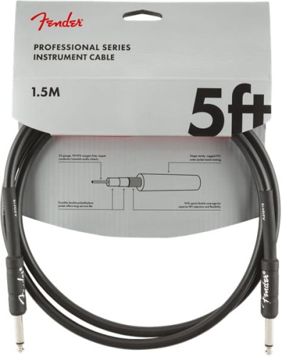 Fender Professional Series 5 ft Black - kabel instrumentalny 1,5 m