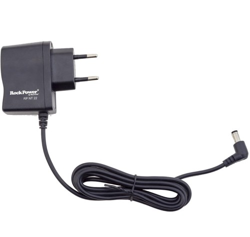 Zasilacz do efektów RockPower NT22 9V, 500 mA (-)