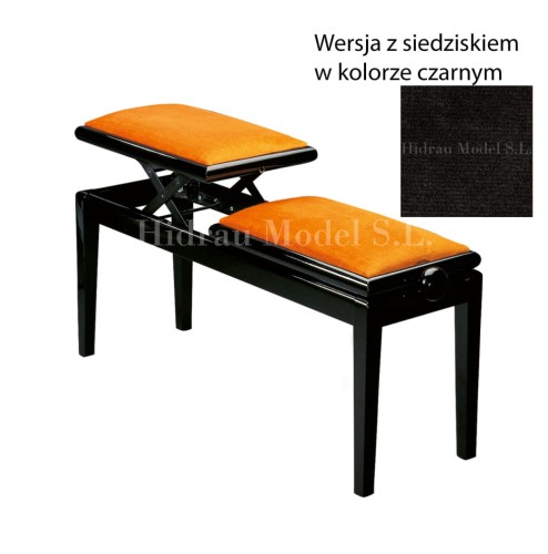 Hidrau Model BG4 - czarny połysk – ława do pianina / fortepianu