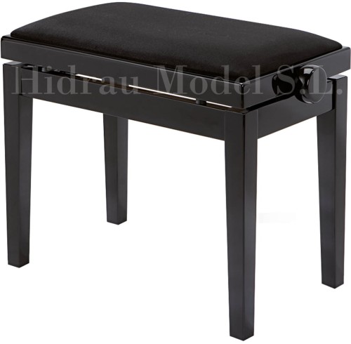 Hidrau Model BG27 - czarny połysk, winyl – ława do pianina / fortepianu