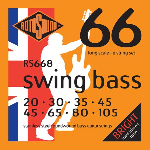Rotosound RS668 Swing Bass 66 20-105 – struny do gitary basowej 8-strunowej