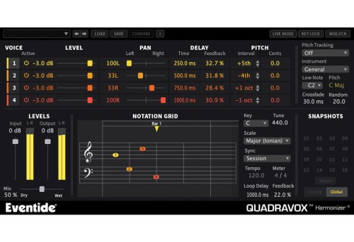 Eventide Quadravox – wtyczka 4-głosowy pitch shifter
