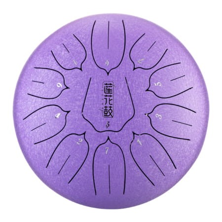 Hluru Huashu Lotus Tongue Drum THL11-12-Lavender – steel tongue drum