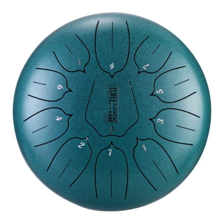 Hluru Huashu Lotus Tongue Drum THL11-10-Malachite – steel tongue drum