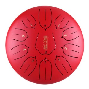 Hluru Huashu Lotus Tongue Drum THL11-10-Red – steel tongue drum