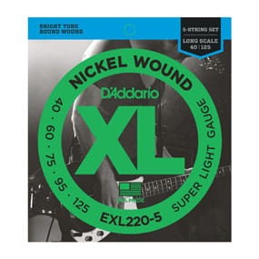 D'addario EXL220-5  40-125 – struny do gitary basowej 5-strunowej