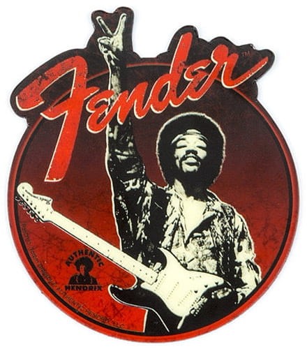 Magnes Fender Hendrix Peace Sign BLK