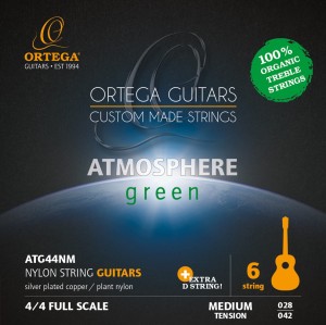 Ortega Atmosphere Green ATG44NM Medium - struny do gitary klasycznej 