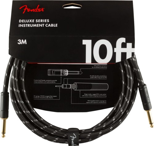 Fender Deluxe 10’ Black Tweed - kabel instrumentalny 3 m