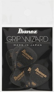 Kostki do gitary Ibanez Grip Wizard Sand Grip Medium 0,8 mm PPA14MSG-BK - zestaw 6 szt.