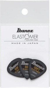 Kostki do gitary Ibanez Elastomer Soft 1,0 mm BEL16ST10SHBK – zestaw 3 szt.