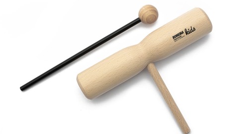 Pudełko 2-tonowy block drum z rączką + pałka Rohema 61410 2-Tone Block with handle