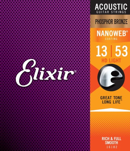 Elixir NANOWEB 13-53 HD Light – struny do gitary akustycznej