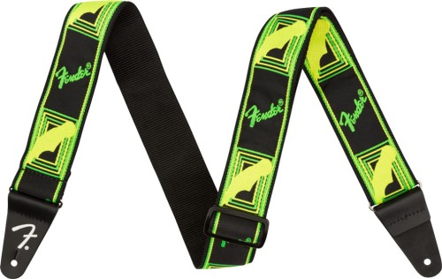Fender Neon Monogrammed Green/Yellow – pasek do gitary