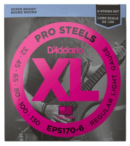 D'Addario EPS170-6 32-130 – struny do gitary basowej 6-strunowej