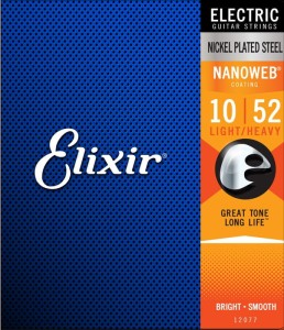 Elixir NANOWEB 10-52 Light-Heavy – struny do gitary elektrycznej