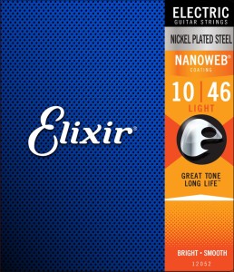 Elixir NANOWEB 10-46 Light – struny do gitary elektrycznej
