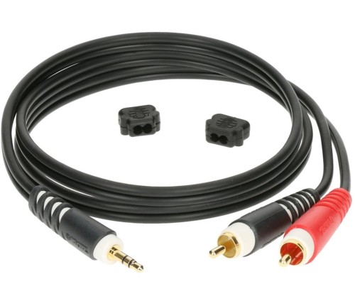Kabel audio Klotz AY7-0200 – mini Jack stereo 3,5 mm / 2 x RCA 2 m