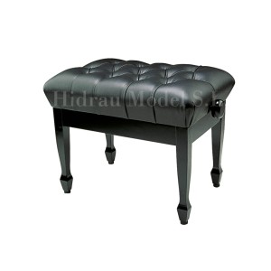 Hidrau Model BC25 - czarny połysk, skóra – ława do pianina / fortepianu