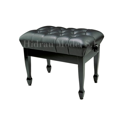 Hidrau Model BC25 - czarny połysk, skóra – ława do pianina / fortepianu