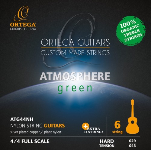 Ortega Atmosphere Green ATG44NH Hard - struny do gitary klasycznej 