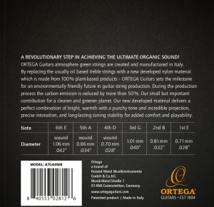 Ortega Atmosphere Green ATG44NM Medium - struny do gitary klasycznej 