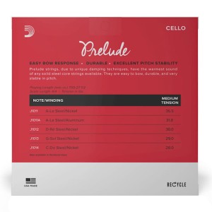 Struny do wiolonczeli D’addario Prelude J1010 4/4 M