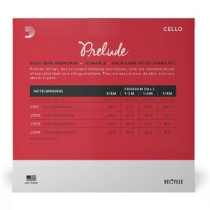 Struny do wiolonczeli D'addario Prelude J1010 3/4