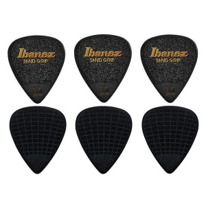 Kostki do gitary Ibanez Grip Wizard Sand Grip Heavy 1,0 mm PPA14HSG-BK - zestaw 6 szt.