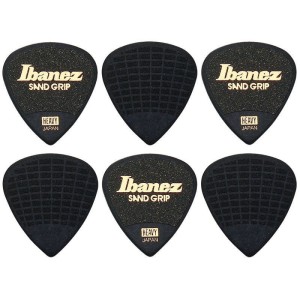 Kostki do gitary Ibanez Grip Wizard Sand Grip Heavy 1,0 mm PPA16HSG-BK - zestaw 6 szt.