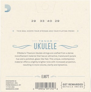 D'addario EJ87T Tenor – struny do ukulele tenorowego