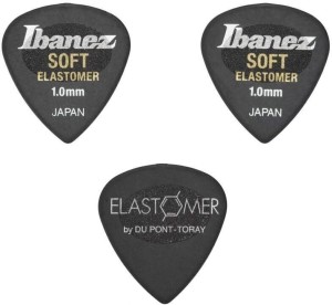 Kostki do gitary Ibanez Elastomer Soft 1,0 mm BEL16ST10SHBK – zestaw 3 szt.