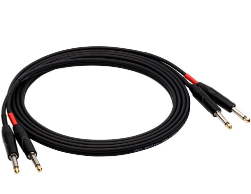 Kabel audio Red’s Music AU1310BX – 2 x Jack mono 6,3 mm / 2 x Jack mono 6,3 mm – 1 m