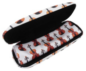 Etui na okulary w skrzypce ze ściereczką z mikrofibry