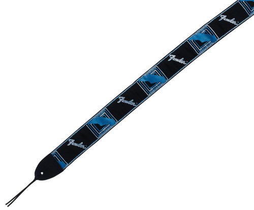 Fender Monogrammed Black/LTGrey/Blue pasek do gitary