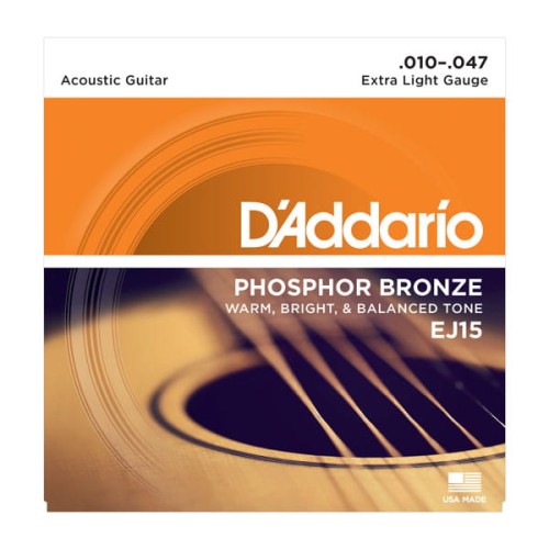 D'addario EJ15 10-47 – struny do gitary akustycznej