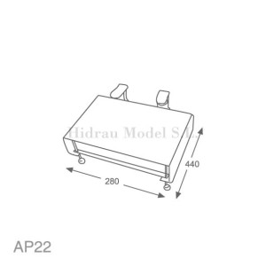 System wysokich pedałów do pianina Hidrau Model  AP22