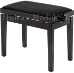 Hidrau Model BG27 - czarny mat, winyl – ława do pianina / fortepianu
