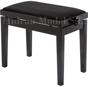 Hidrau Model BG27 - czarny mat, winyl – ława do pianina / fortepianu