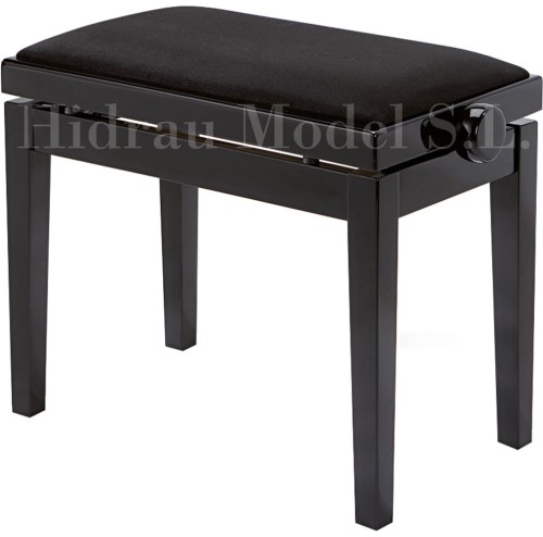 Hidrau Model BG27 - czarny mat, winyl – ława do pianina / fortepianu