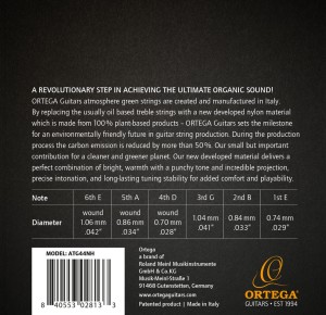 Ortega Atmosphere Green ATG44NH Hard - struny do gitary klasycznej 