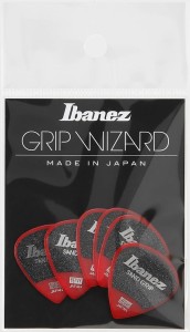 Kostki do gitary Ibanez Grip Wizard Sand Grip Heavy 1,0 mm PPA16HSG-RD - zestaw 6 szt.