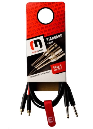 Kabel audio Red’s Music AU1430BX – 2 x Jack mono 6,3 mm / 2 x RCA – 3 m