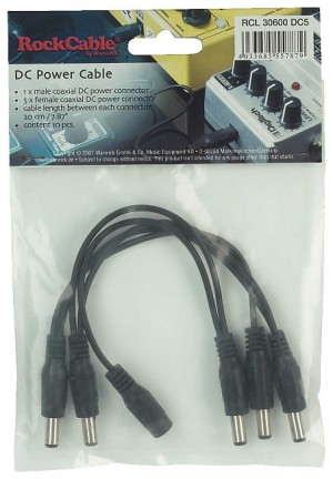 Kabel zasilający do zasilaczy Rockpower 20cm - 5 efektów